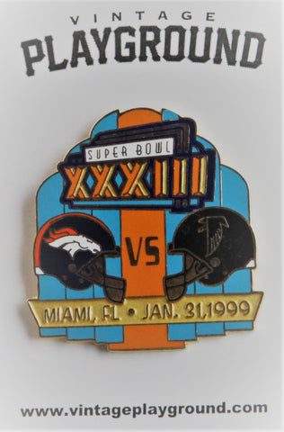 Vintage Super Bowl XXXIII (33) Dueling Pin