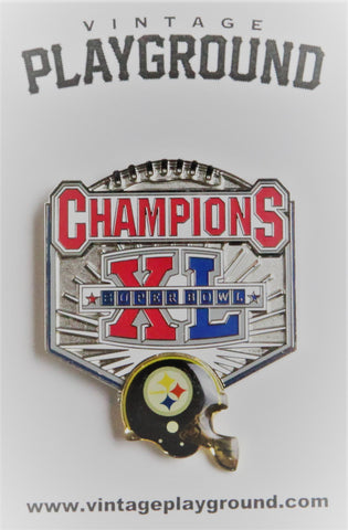 Vintage Super Bowl XL (40) Pittsburgh Steeler Champion Pin