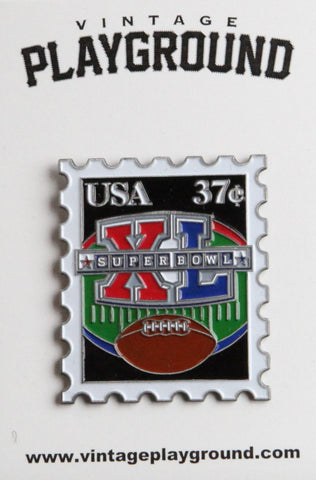 Vintage Super Bowl XL (40) Stamp Pin