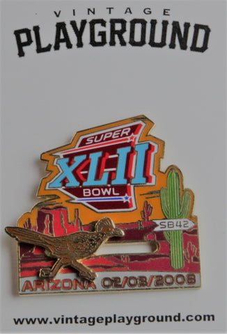 Vintage Super Bowl XLII (42) Road Runner Pin