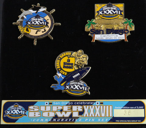 Vintage Super Bowl XXXVII (37) San Diego Collectors Set - LTD 5,000