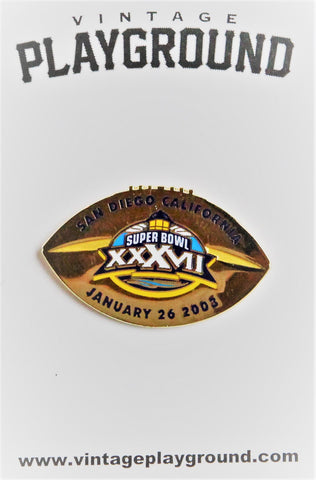 Vintage Super Bowl XXXVII (37) Logo Pin
