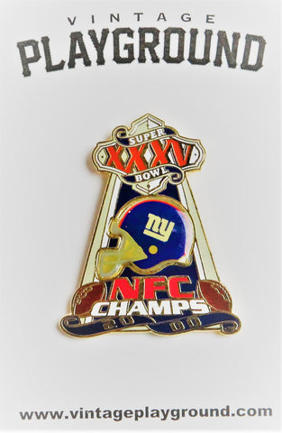 Vintage Super Bowl XXXV (35) New Giants NFC Champion Pin