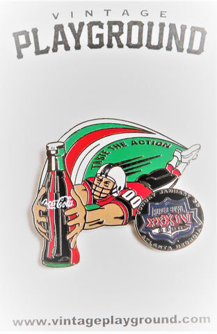 Vintage Super Bowl XXXIV (34) Diving Coke Pin
