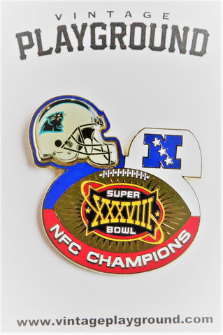 Vintage Super Bowl XXXVIII (38) Panther NFC Champion Pin