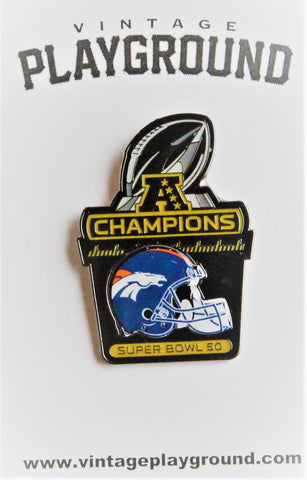 Vintage Super Bowl 50 Denver Bronco AFC Champion Pin