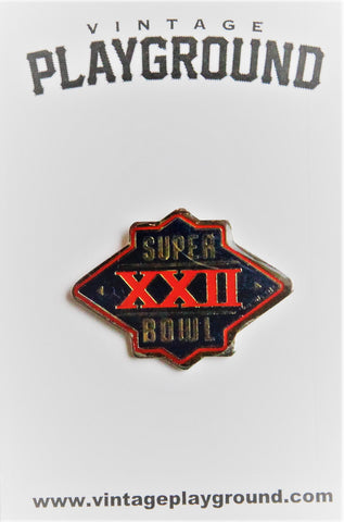 Vintage Super Bowl XXII (22) Logo Pin